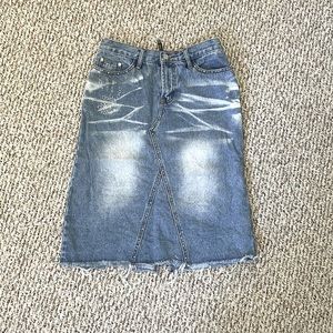A Line Denim Skirt